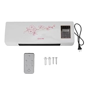 Calefactor de aire acondicionado 220 V Calefactor de aire silencioso de pared, calefactor portátil de sobremesa con mando a distancia