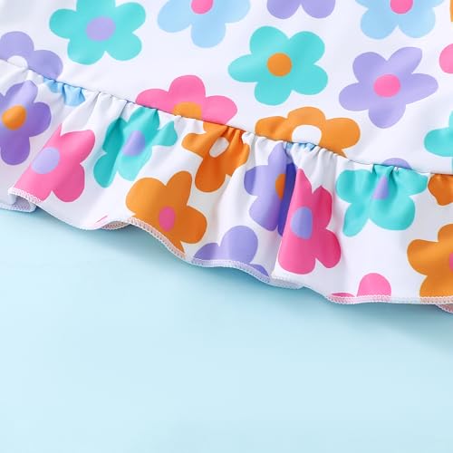 Image of Baby Swimsuit Girl Two Piece Bathing Suit Toddler Girls Summer Beach Ruffle Tankini Swimwear 1-7Y