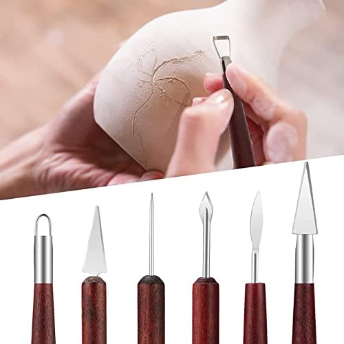 Loobas 11 PCS Clay Sculpting Tools,Polymer Tools Pottery and Supplies Ceramic Sculpture Modeling Shapin Carving for Kids Adults Beginners As the picture 6 41vBqf0m3kL. AC