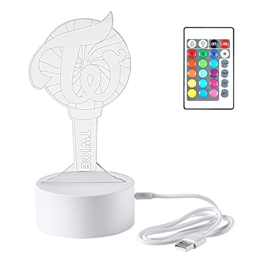 YX&ST Twice 16 Colors LED Night Light with Remote Control USB Acrylic Home Room Decoration