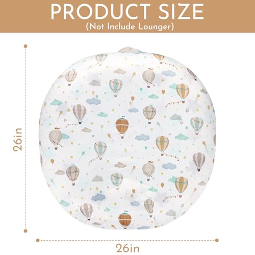 Image of DILIMI Newborn Lounger Cover, Ultra Soft Comfortable Lounger Slipcover Removable Cover for Infant Lounger Pillow, Hot Air Balloon (Pillow Not Included)
