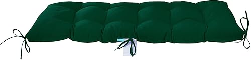 Miniatura 5 de QILLOWAY Cojín de banco para interiores y exteriores, 51 pulgadas (verde mallardobosque verde)