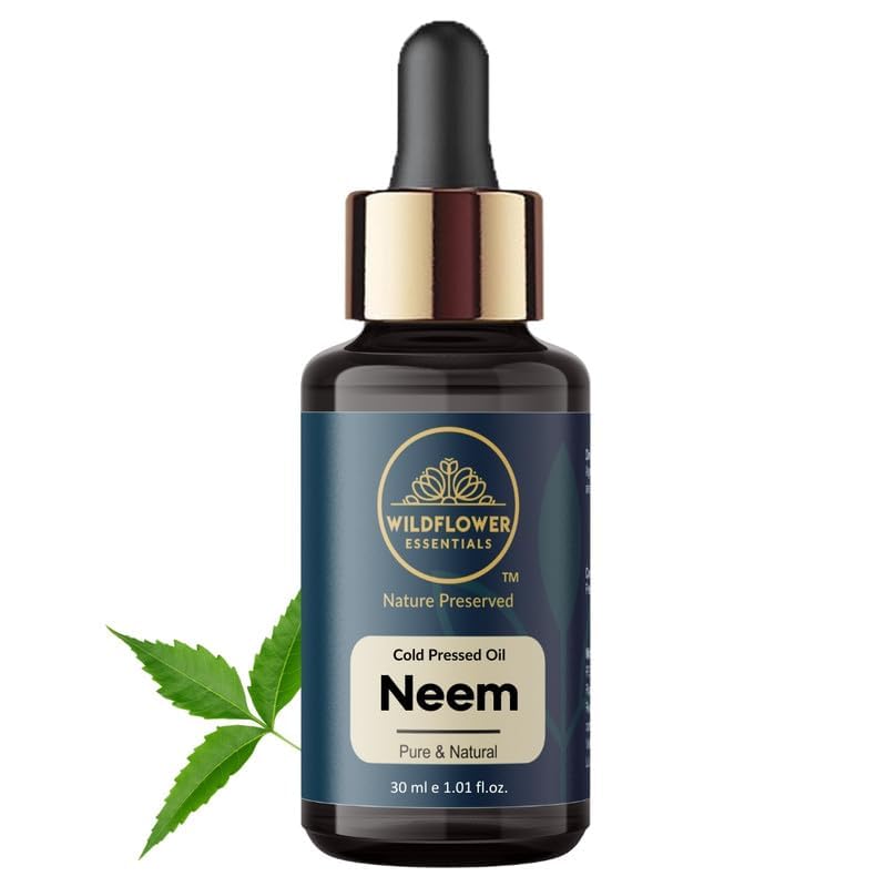 Image of Neem Oil Cold Pressed for Face Skin Hair & Body Hydration Pure & Natural (30ml)
