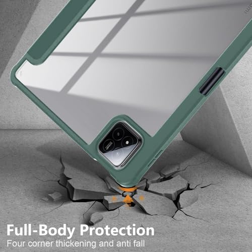 Image of MOCA Case for Xiaomi Mi Pad 8 /8 Pro /Pad 7 / Pad 7 Pro 11.2 inch, Smart Flip Case with Pen Holder, Trifold Stand, Magnetic Auto Sleep Wake, Hard Back Protection (Pine Green)
