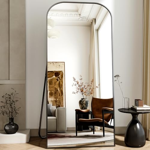 BEAUTYPEAK Standspiegel 171x76 cm, Minimalistische Rahmen Ganzkörperspiegel frei stehend, leicht...