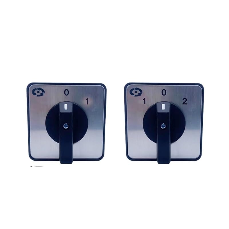 POWTAXBJGD LW26-125A 160A Cam Rotary Switch Two/Three Positions 1-4 Poles Silver Power Control YMW26GS Main Selector(Silver Plate,4 Poles_01 Positions_125A)