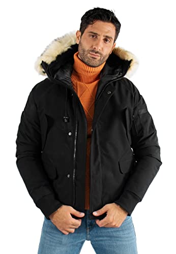 paragoose Aria Doudoune Parka manteau Hiver Courte homme Noir XXL