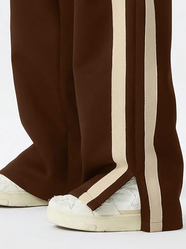 Maniac Mens Colorblock Side Tap Brown and Beige Color Baggy Fit Pant for Men - Casual Gym & Street Wear - Image 6