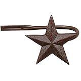 BLACK FOREST DECOR Star Tiebacks - Metal, Brown - Window Treatment Holdbacks