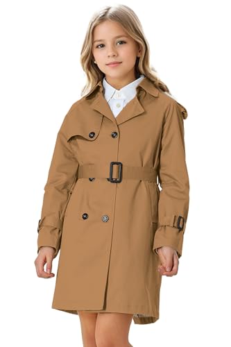 Image of Cromoncent Kids Rain Jacket, Raincoats Lightweight Waterproof Trench Coat for Boys Girls