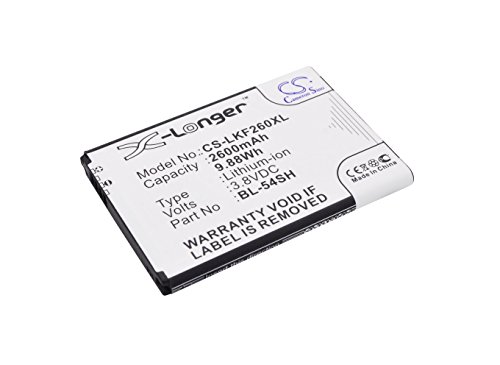 TECHTEK Batería 2600mAh Compatible con [LG] Bello 2, Bello 2 Dual, II, D331, D373, D405N, D410, D722, D722K, D724, D725, D728, D729, D800, D802, F260, F260K, F260L, F260S, F300, F320K, F320L, F320S