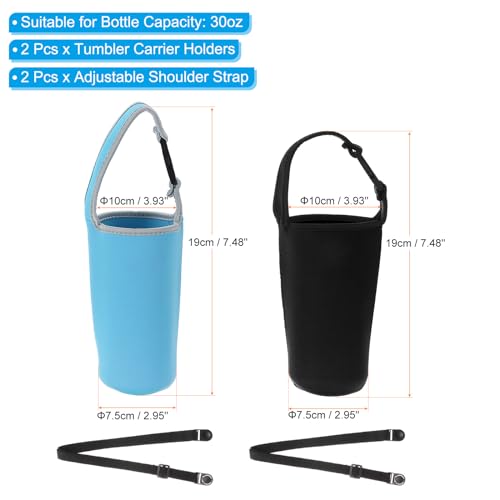 PATIKIL 30oz Tumbler Carrier Holders with Shoulder Strap Set - Image 2