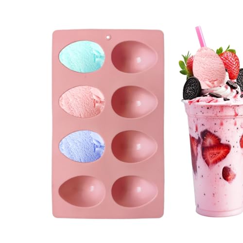 Moules à chocolat de Pâques – 8 cavités de qualité alimentaire facile à démouler, plateaux festifs en silicone pour œufs | Fournitures de cuisson pour...