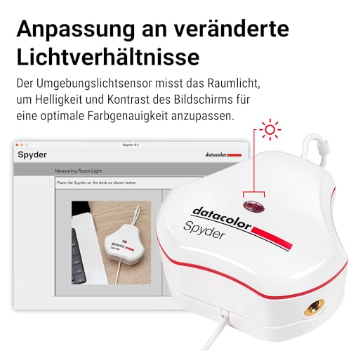 Datacolor Spyder - Monitor-Kalibriergerät für Designer, Fotografen & Content Creator, zeigt realistische Farben, funktioniert mit OLED-/LED-Bildschirmen, einfache Farbkalibrierung zur Bildbearbeitung