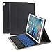 Price comparison product image HaoHZ HK129T IPad Pro 12.9 Case with Keyboard Compatible for iPad Pro 12.9inch 2015/2017, 7 Colors Backlit Keyboard with Touchpad, PU Leather Case with Pencil Holder,Black
