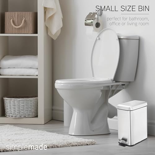 Caneca de basura rectangular SIMPLEMADE acero inoxidable 5 L miniatura 4