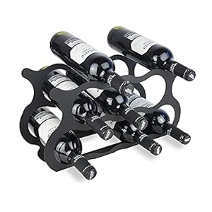 Porte-bouteille. Étagère pour 11 bouteilles de vin. (Noir X 1)