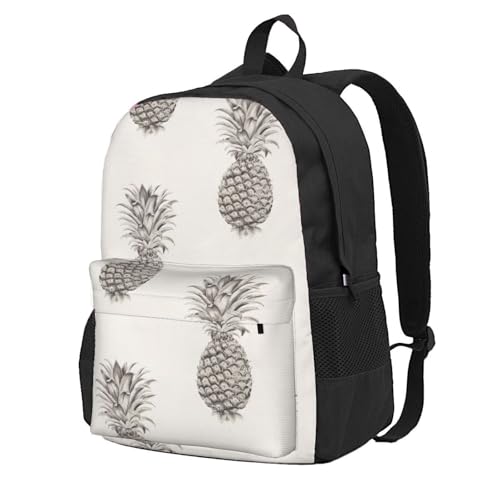 Sac à dos grande capacité avec motif ananas original et dos respirant