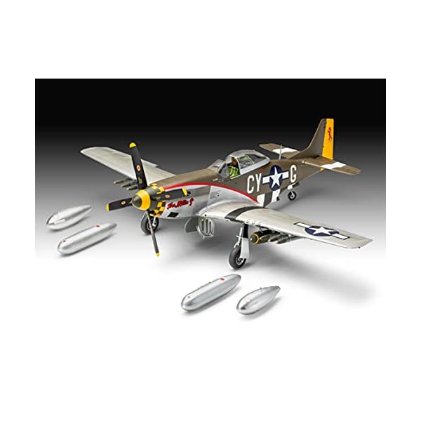 Revell 03838 P-51 D Mustang (Late Version) originalgetreuer Modellbausatz für Experten, unlackiert – Bild 4