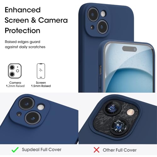 Andwing For iPhone 15 Plus Case,Silicone Case Soft Ultra For iPhone 15 Plus Phone Case Slim Protective Shockproof Cover Scratch-Resistant Microfiber Lining - Image 2