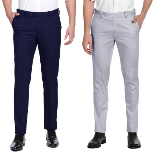 Image of Men's Slim Fit Formal Trousers | Office & Business Wear Pants For Men
