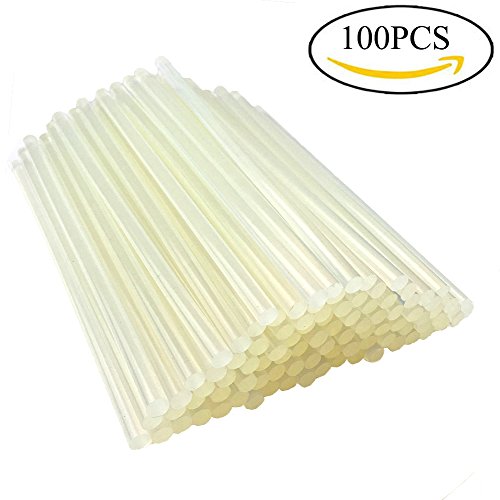 Tomkity 100 pièces Bâtons de Colle Chaude Colle Batonnets (7mm * 10cm) pour DIY Artisanat Réparations Rapides Petits Bricolages dans la Maison, Bureau