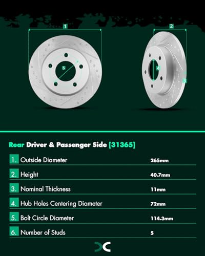 Image of Brake and Rotors Kits,SCITOO 4pcs Brake Rotors and 8pcs Ceramic Brake Pads fit for 2004-2013 for Mazda 3