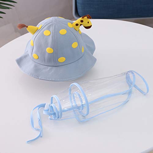 Image of Street27 UV Protection Hat Full Face Shield for Kids Baby Blue