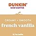 Dunkin' French Vanilla Iced Coffee Bottles, 13.7 fl oz, 12 Pack