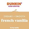 Dunkin' French Vanilla Iced Coffee Bottles, 13.7 fl oz, 12 Pack