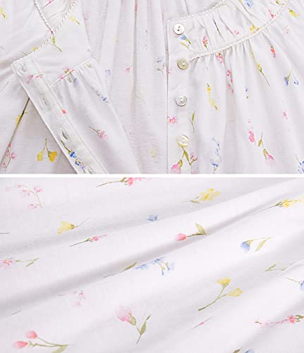 Image of 100% Cotton Nightgowns for Women Soft Ladies Gowns Sleepwear Long Sleeveless Nightgown