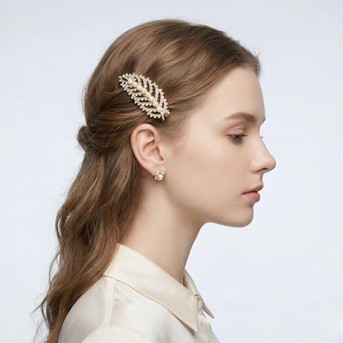 Image of Annacreations 25 Pcs Korean Fashion Style Pearl Rhinestone Metal Hair Clips Hair Pin Multicolor Clip Stylish Jewellery Hair Accessories for Women's & Girls