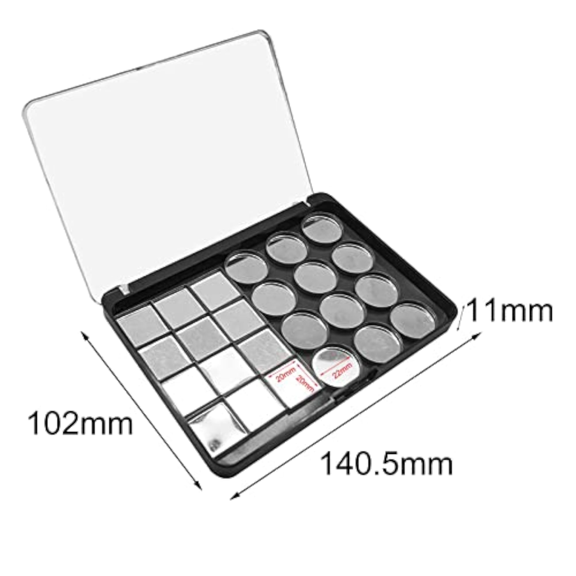 Empty Eyeshadow Makeup Holder, Poly Material Storage
