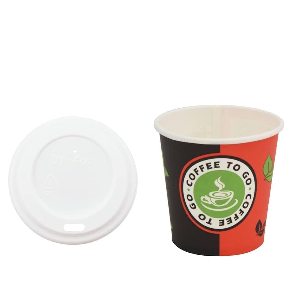 1000 bicchieri di carta da 120 ml, con coperchio, usa e getta, multicolore, per caffè, tè, bevande, feste, ufficio