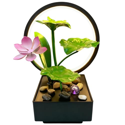 Machify Indoor Water Fountain, 5.1 in Tabletop Fountain with Led