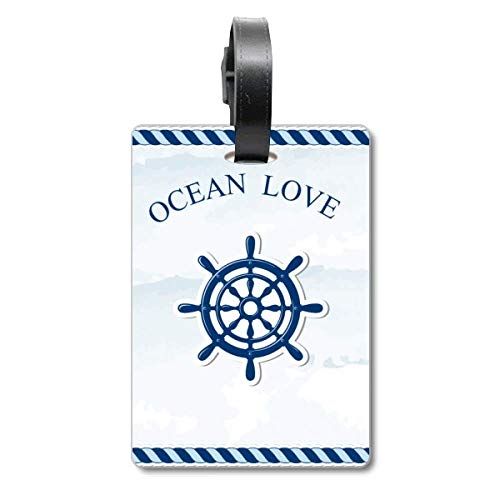 Étiquette pour valise de voyage bleu Rudder pour éviter les erreurs de bagages