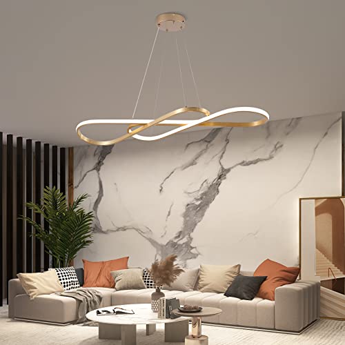 Lustre LED 45W suspendu moderne pour salon, cuisine et salle à manger - 4