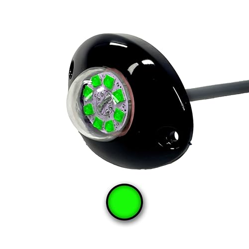 Signal Technology Unlimited 24W High-Intensity Low Profile LED Hideaway Signal Strobe Kit Hazard Light for Trucks & Cars Universal - 1 Pack (Green)