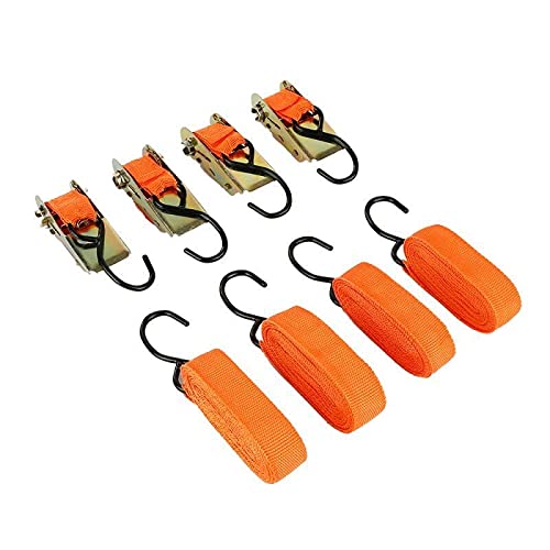 Atar Correas 4 unids/Set Durable Ratchet Lazo Ajuste Hold Secure Cargo Straps Automóvil Camión Auto Correas Atrapamiento Paquete Paquete Cinta Hebilla
