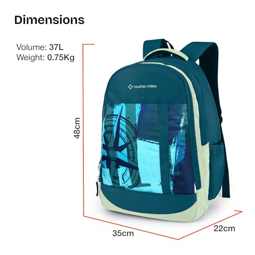 Image of Nasher Miles Polyester Laptop Backpack | Ideal for College, School, Office & Travel | Men, Women, Boys, Girls