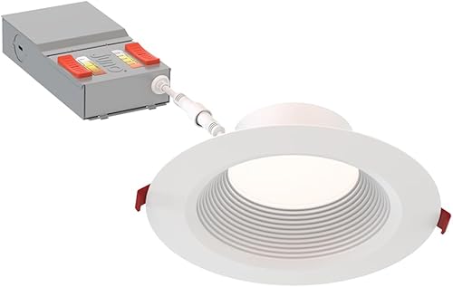 Miniatura 7 de Juno WF6 Dreg B ALO20 SWW5 90CRI CP6 MW M2 - Oblea empotrable LED sin lata, estilo de ribete deflectado de retroceso profundo, 6 pulgadas, blanco