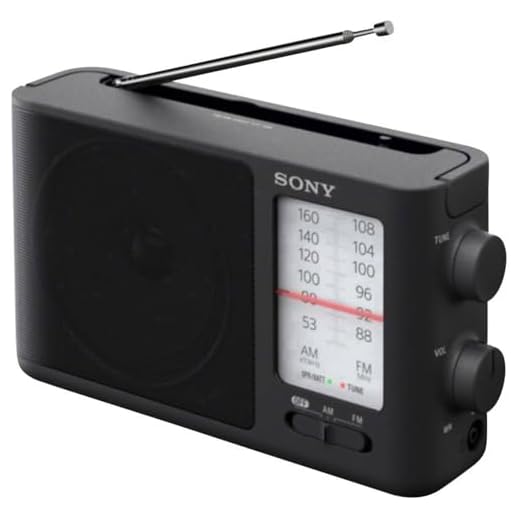 Sony ICF506.CED - Radio portátil (FM/AM de sintonización analógica con auriculares, asa de transporte, adaptador CA) negro