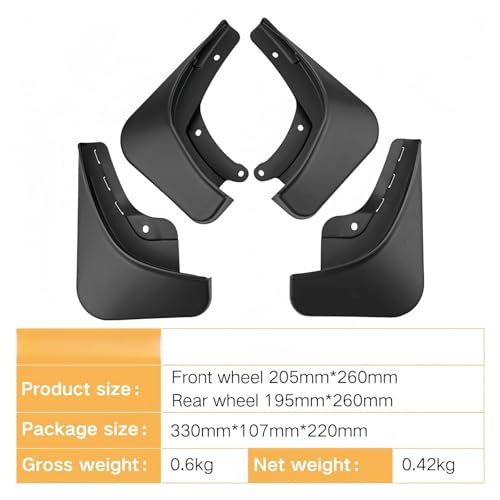 Guardabarros para coche contra salpicaduras: kit completo Model 3 2024 5