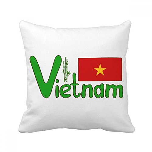 Coussin Vietnam 40x40cm multicolore avec housse et insert de décoration - 2
