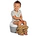 Contours Bravo 3 in 1 Toddler Potty Training Toilet, Trainer and Step Stool for Kids, Easy to Clean Design with Removable Waste Cup and Splash Guard, Great for Travel, Perfect for Boys 1-3 - Gray