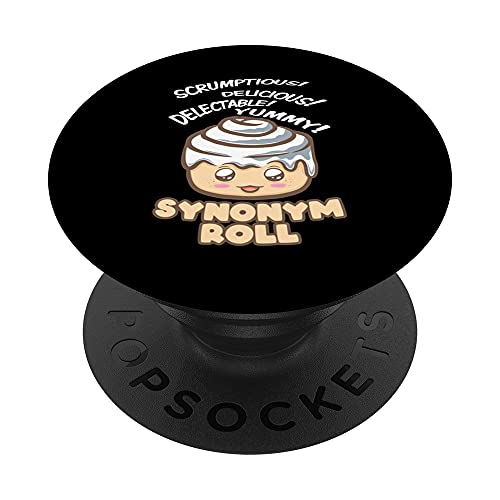 Scrumptious Delicious Delectable Yummy Synonym Roll Pun PopSockets PopGrip Intercambiable Cover