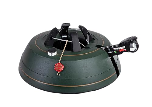 KRINNER® Ultra Grip XL Christbaumständer Weihnachtsbaumständer inkl. Einseiltechnik Fußpedal mit Sicherungsglocke und 4,5 Liter Wassertank für Baumhöhe bis 3,0m Made IN Germany 94245, Grün (Matt)