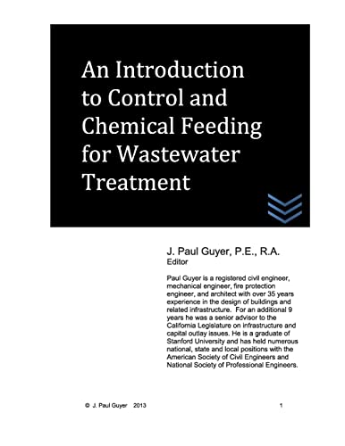 An Introduction to Control and Chemical Feeding for Wastewater Treatment (Wastewater treatment engineering)