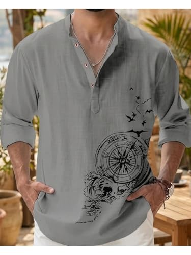 Image of DEELMO Men's Cotton Blend Mandarin Collar Self One Design Full Sleeve Casual Short Kurta