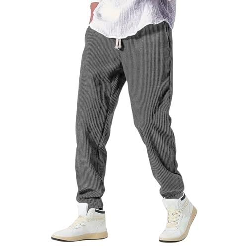 Pantalon de jogging pour homme ample sport long avec poches et cordon de serrage